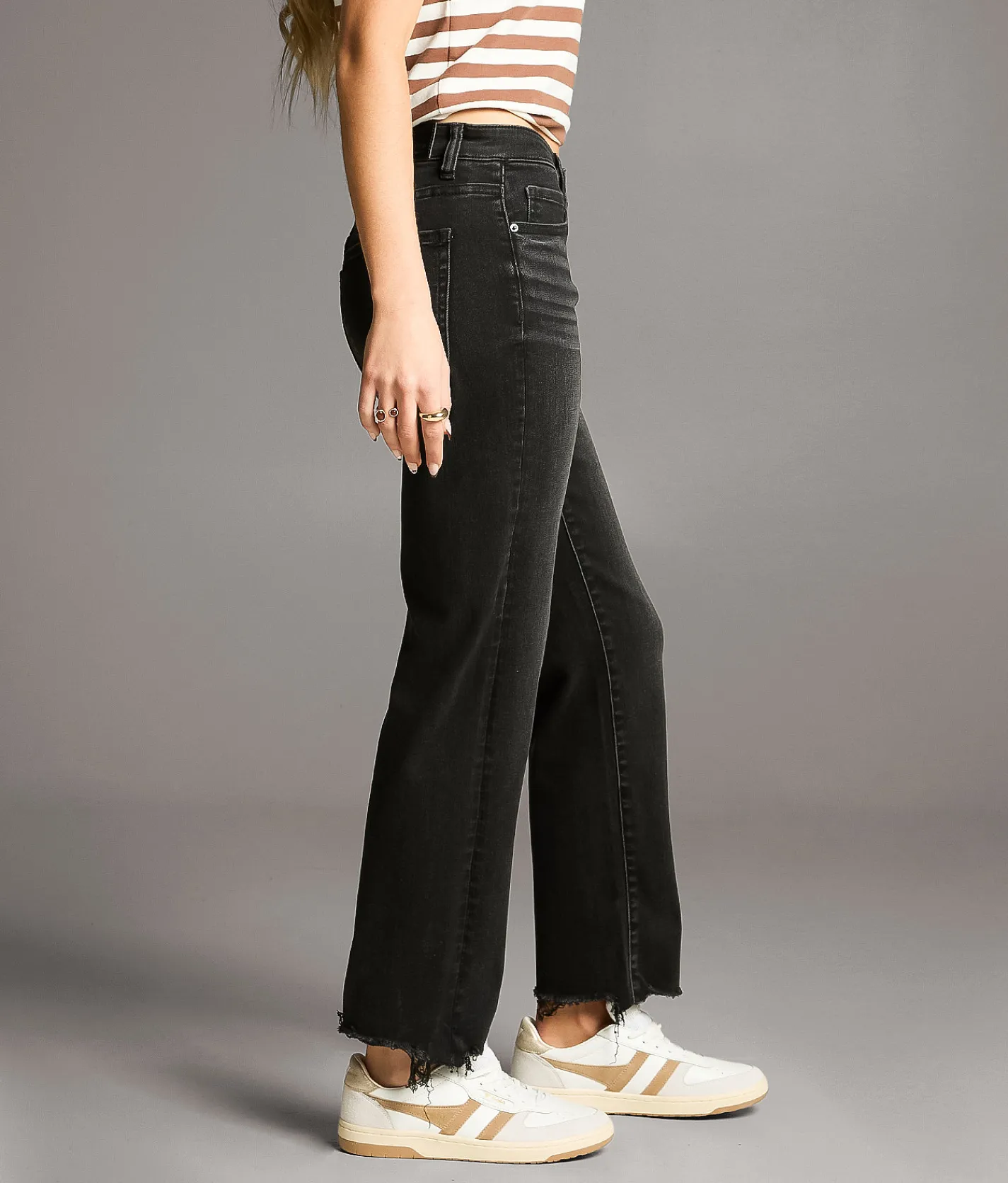 Jeans|Bke Jeans | BKE Payton Cropped Straight Stretch Jean Washed Black