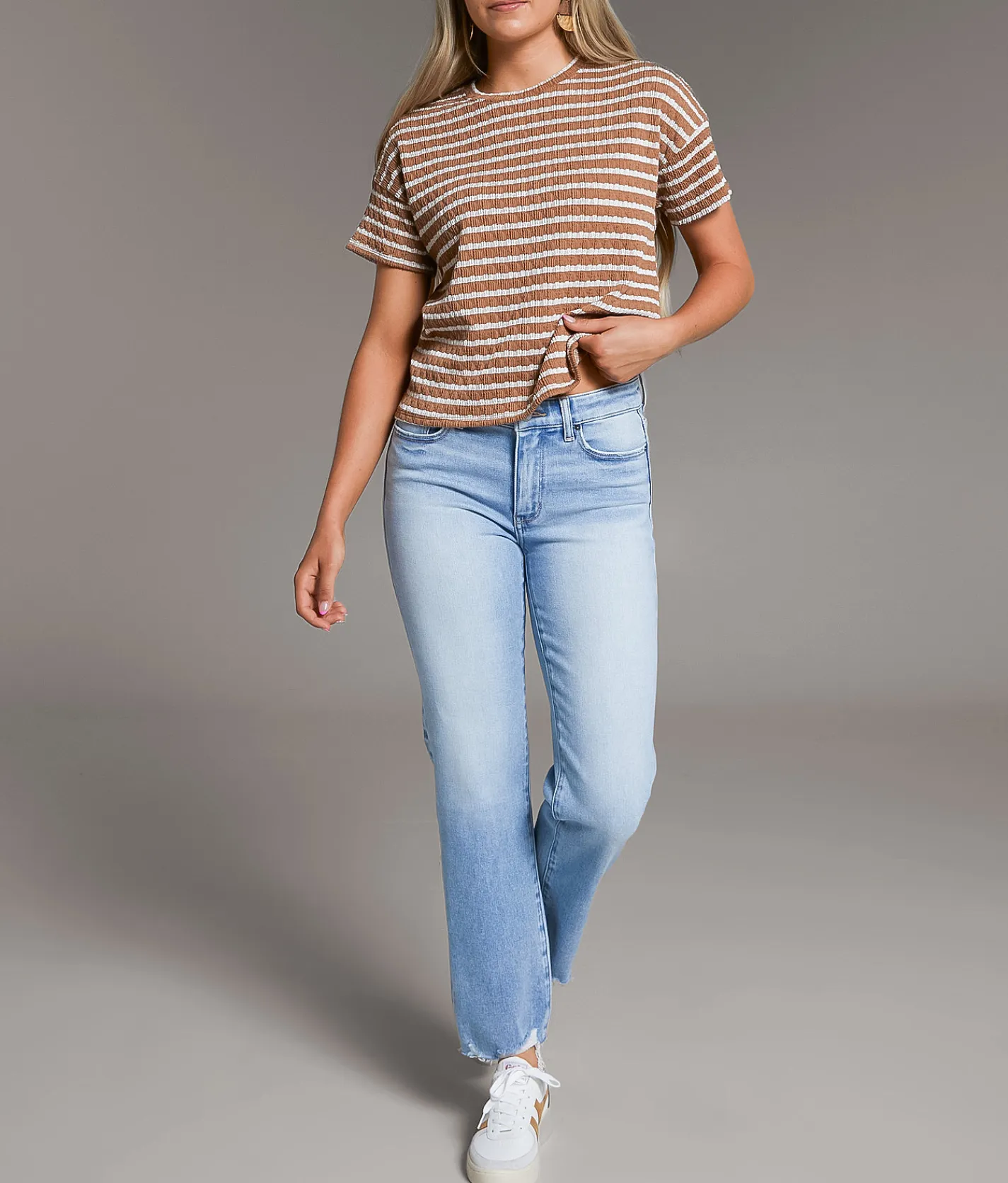 BKE Payton Cropped Straight Stretch Jean Mcbain Hot