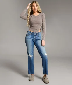 Jeans | BKE Payton Cropped Straight Stretch Jean Eastlack
