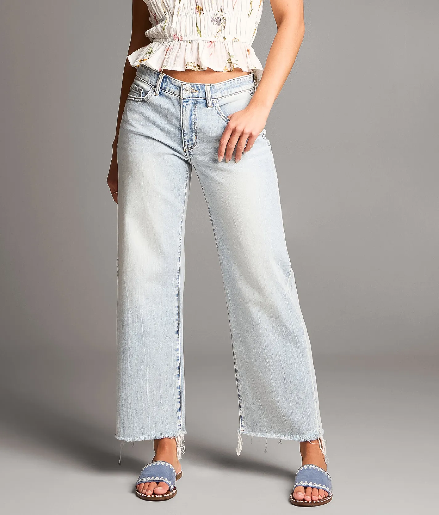 BKE Payton Cropped Wide Leg Stretch Jean Brinson 2 Outlet