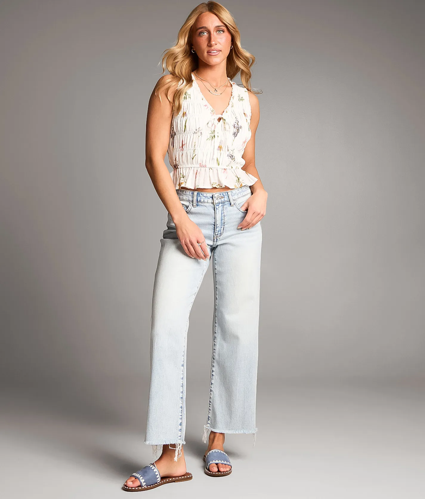 BKE Payton Cropped Wide Leg Stretch Jean Brinson 2 Outlet