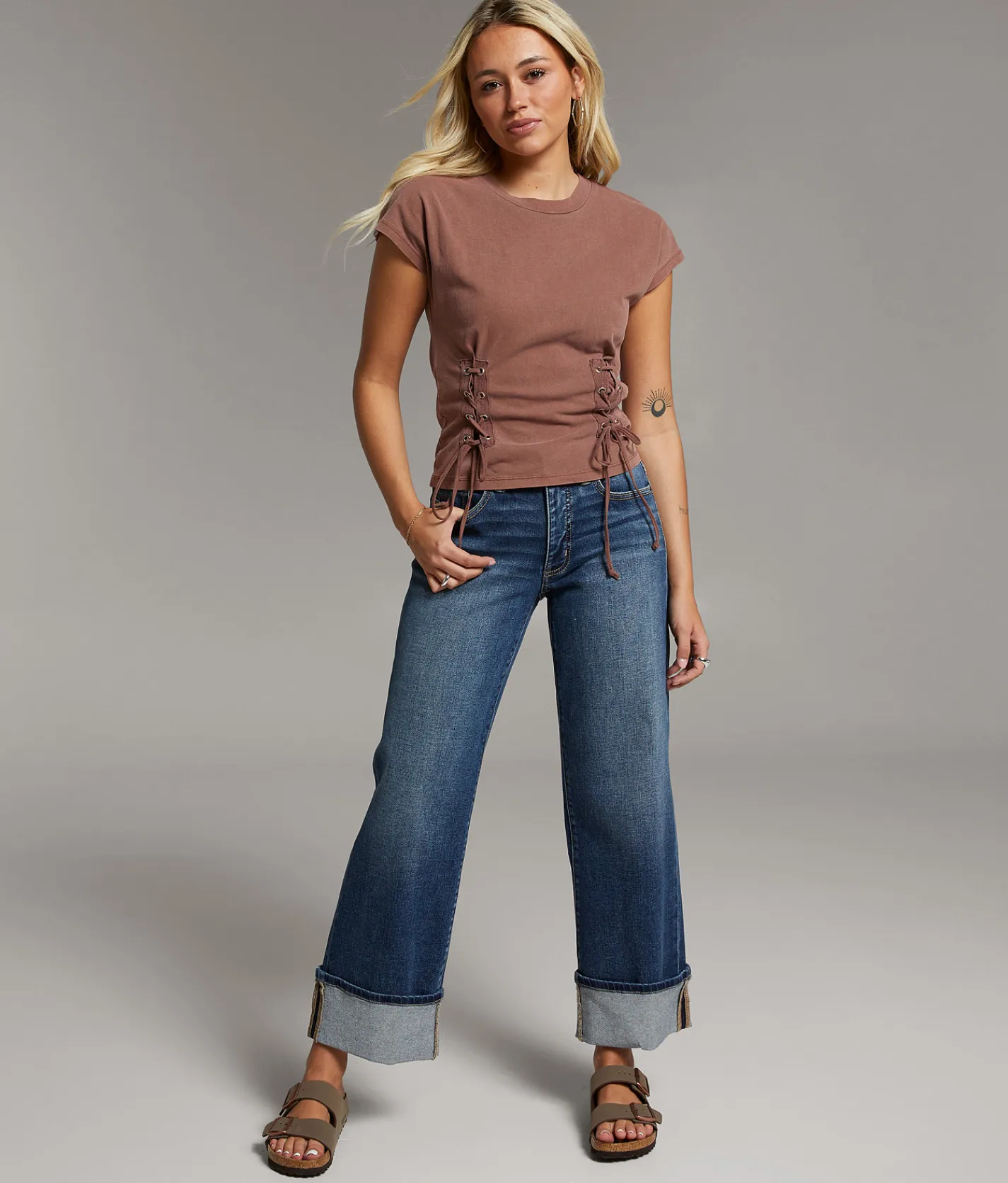 Jeans|Bottoms | BKE Payton Cropped Wide Leg Stretch Jean Casaldi 2