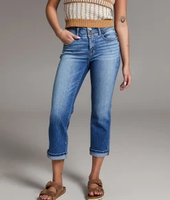 Jeans|Bottoms | BKE Payton Cuffed Stretch Capri Jean Brasen 2
