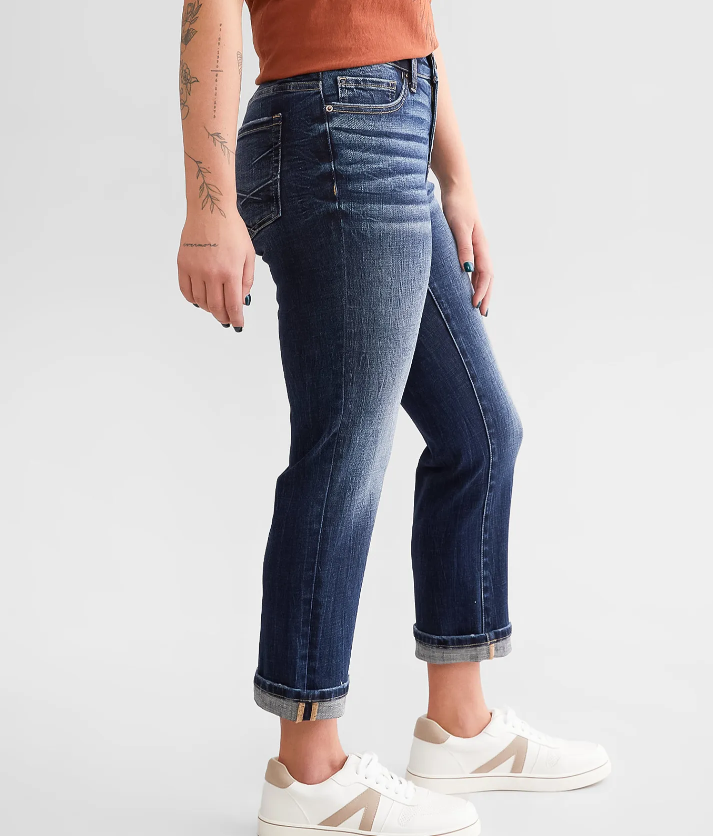 BKE Payton Cuffed Stretch Capri Jean Pardue 3 Best