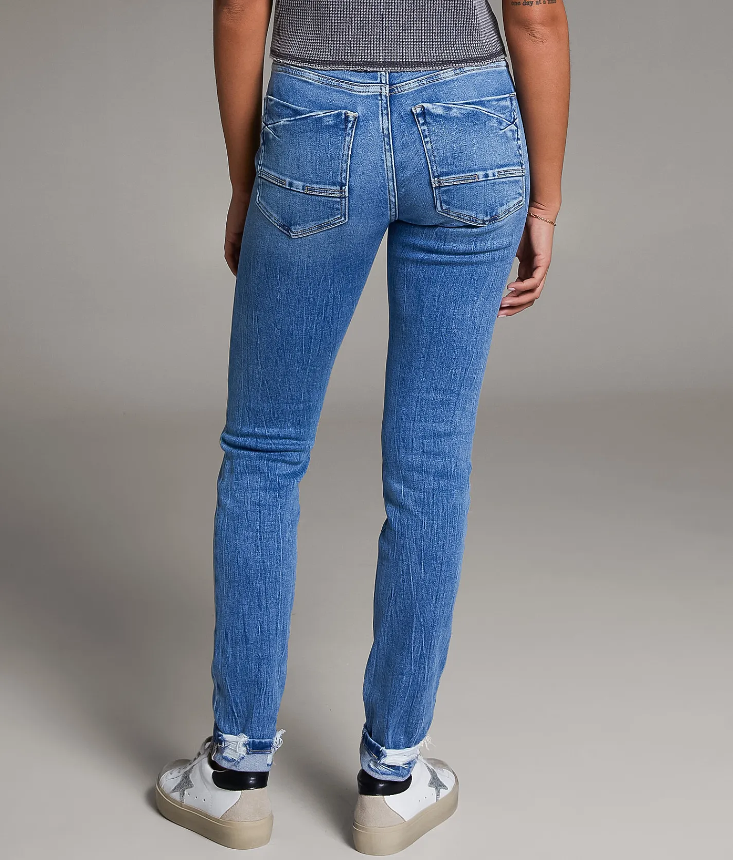 BKE Payton Skinny Stretch Cuffed Jean Winkle 3 Outlet