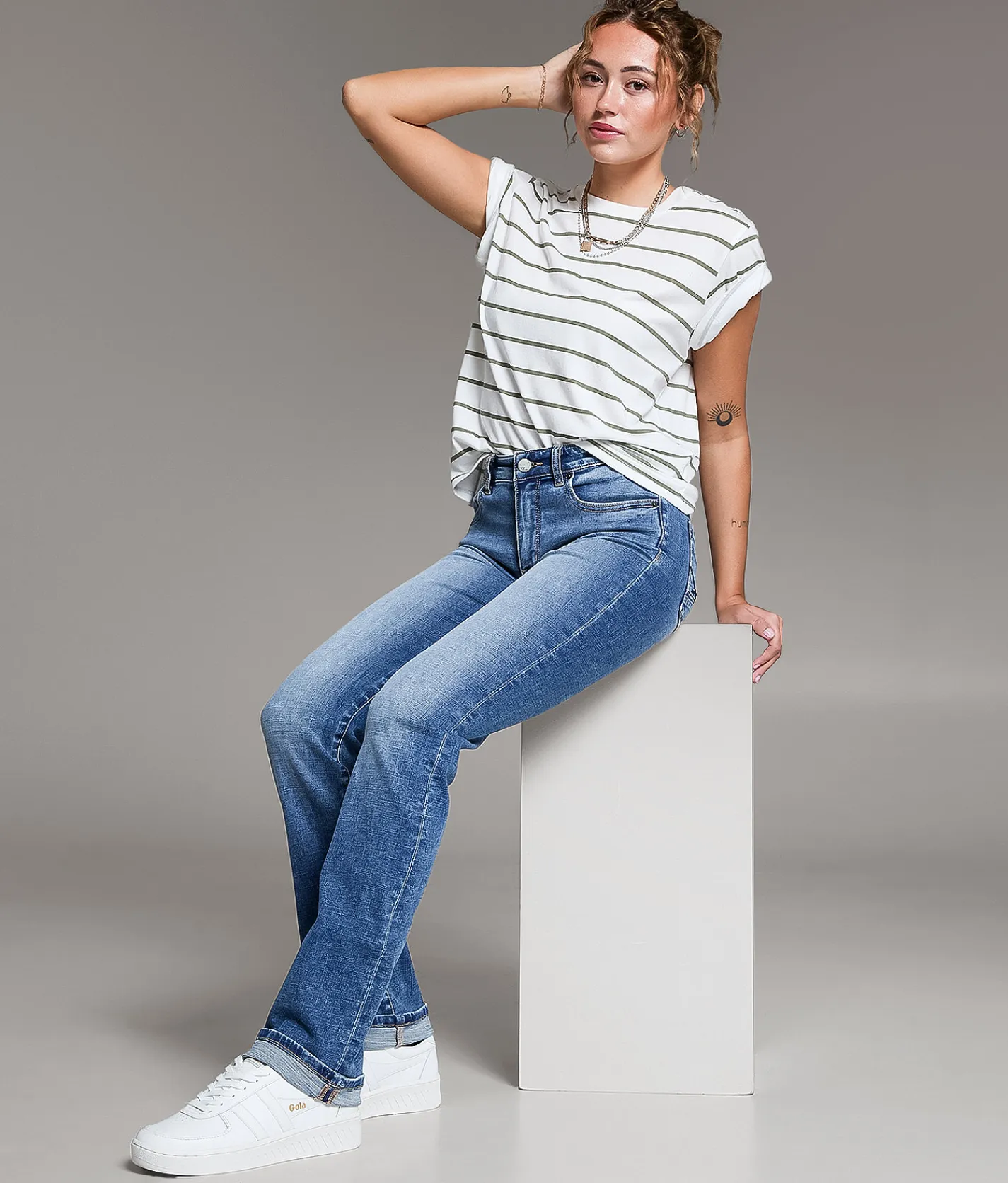 Jeans|Bke Jeans | BKE Payton Straight Stretch Cuffed Jean Hedrig