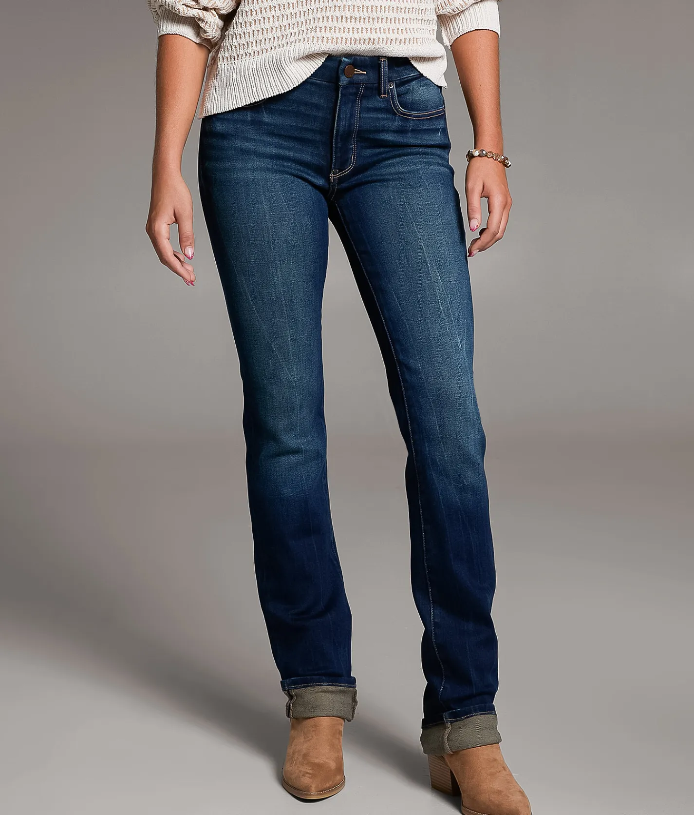 BKE Payton Straight Stretch Cuffed Jean Tesfay Outlet