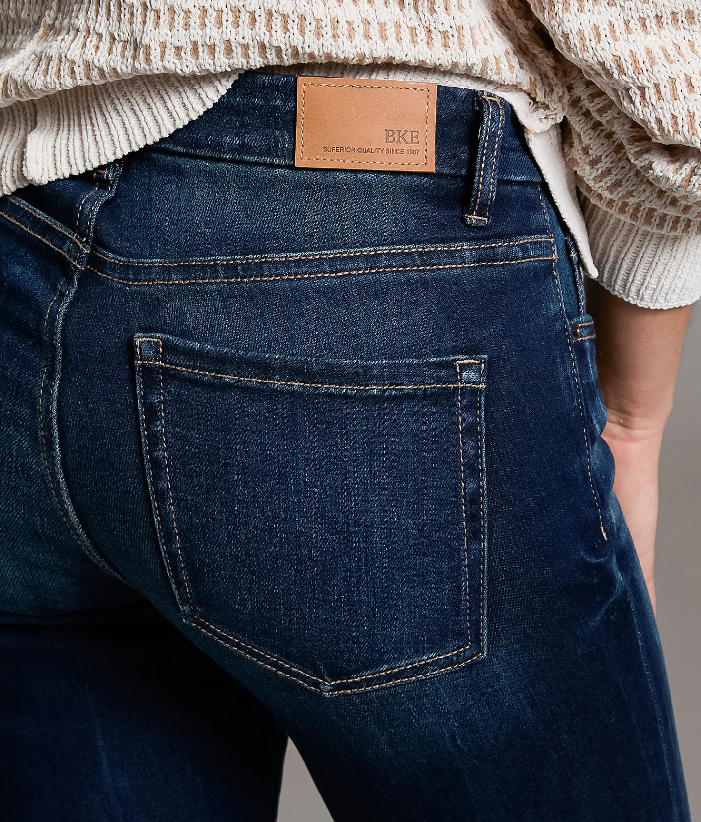 BKE Payton Straight Stretch Cuffed Jean Tesfay Outlet