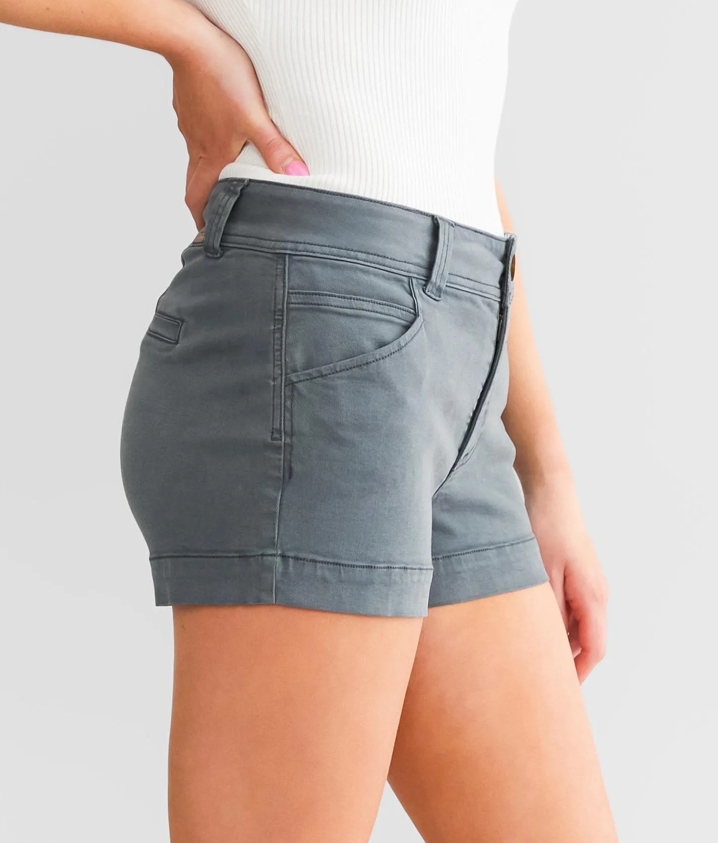 BKE Payton Stretch Short Gunmetal New