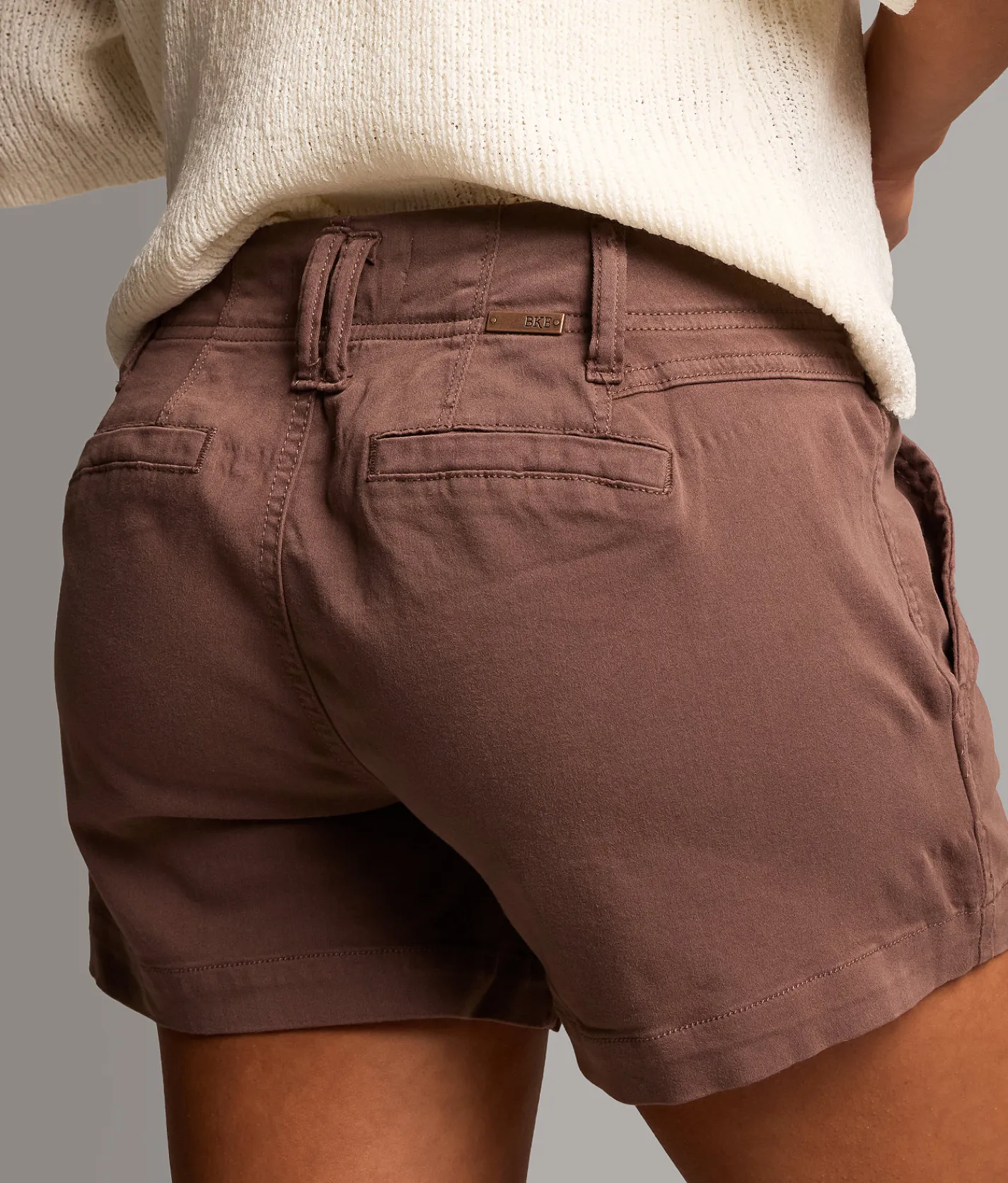 BKE Payton Stretch Short Peppercorn Clearance