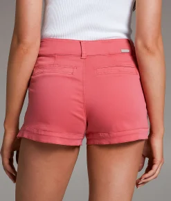 BKE Payton Stretch Short Coral Blush Hot