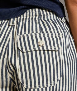 Bottoms|Shorts | BKE Payton Striped Stretch Short Navy Cream Stripe