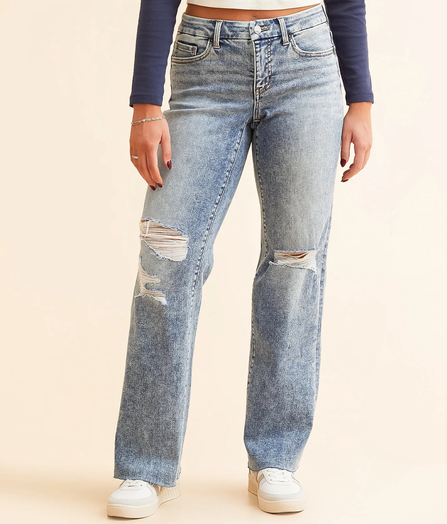 BKE Payton Wide Leg Stretch Jean Germano Hot