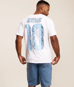 American Fighter Peaks Mill T-Shirt White Sale