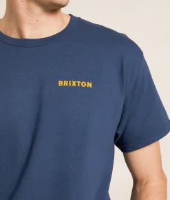 Brixton Peak T-Shirt Blue Dusk Online
