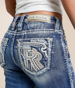 Rock Revival Pearla Universal Straight Stretch Jean Pearla NJ201 Hot