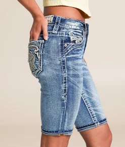 Bottoms | Rock Revival Pearlie Mid-Rise Bermuda Stretch Short Pearlie MU208