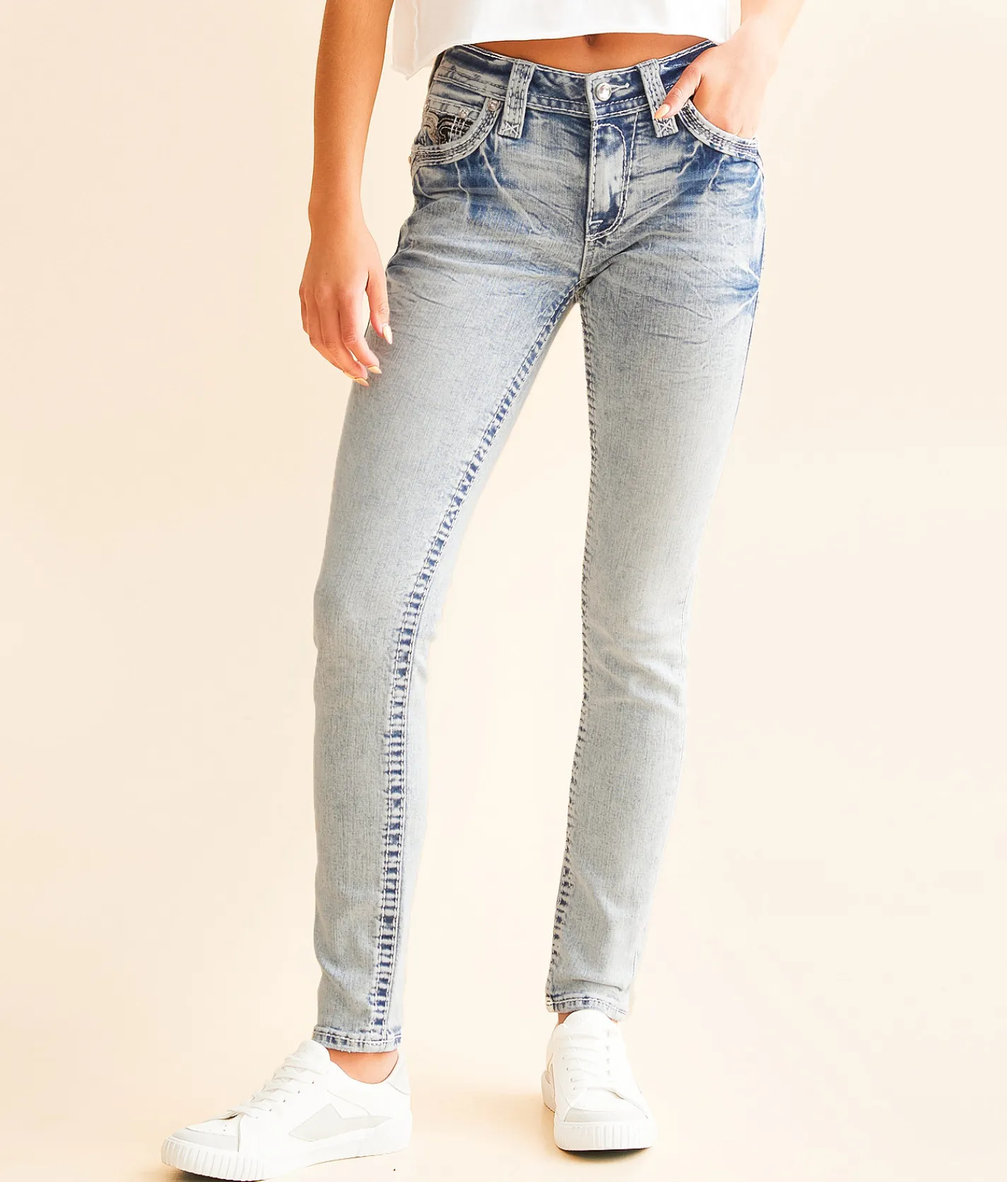 Jeans|Bottoms | Rock Revival Pearlie Mid-Rise Skinny Stretch Jean Pearlie MS204