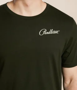 Pendleton Harding Skull T-Shirt Dark Olive Online
