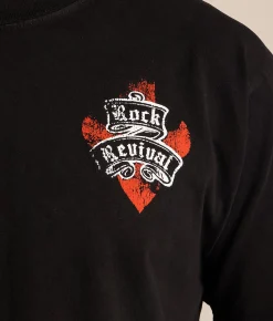 Rock Revival Penn T-Shirt Black Dust Clearance