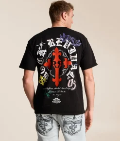 Rock Revival Penn T-Shirt Black Dust Clearance