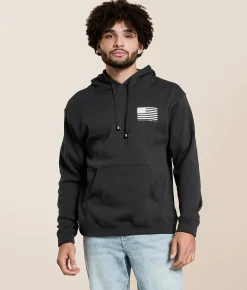 Howitzer People Stamp Hooded Sweatshirt Grey Pinstripe Outlet