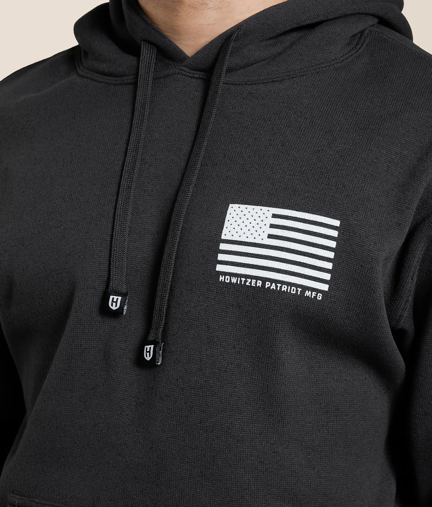 Howitzer People Stamp Hooded Sweatshirt Grey Pinstripe Outlet