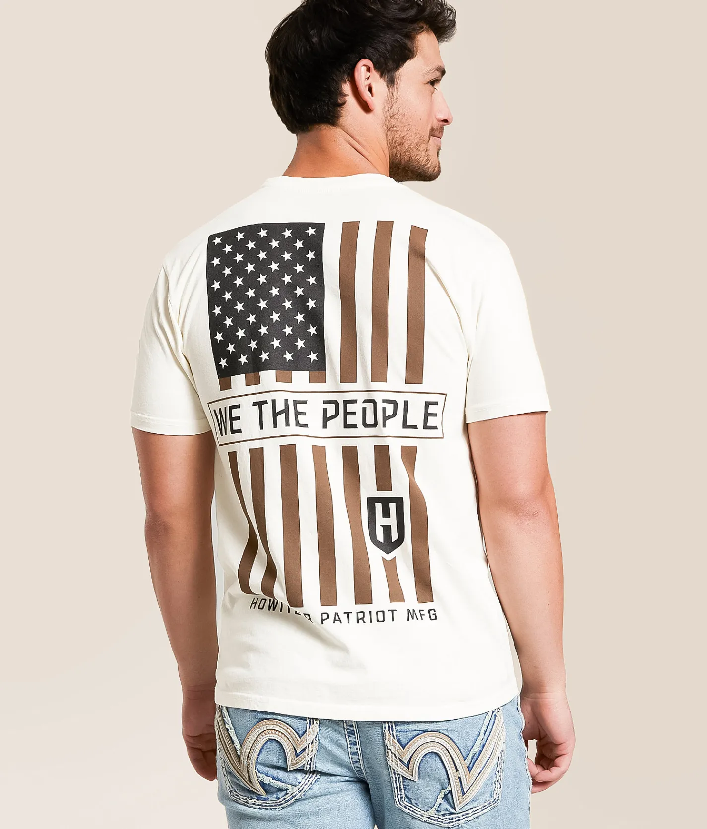Howitzer People Stamp T-Shirt Antique White Discount