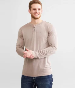 Activewear | Maven Co-op Performance Henley Brown