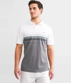 Activewear | Maven Co-op Performance Polo White Dk Grey