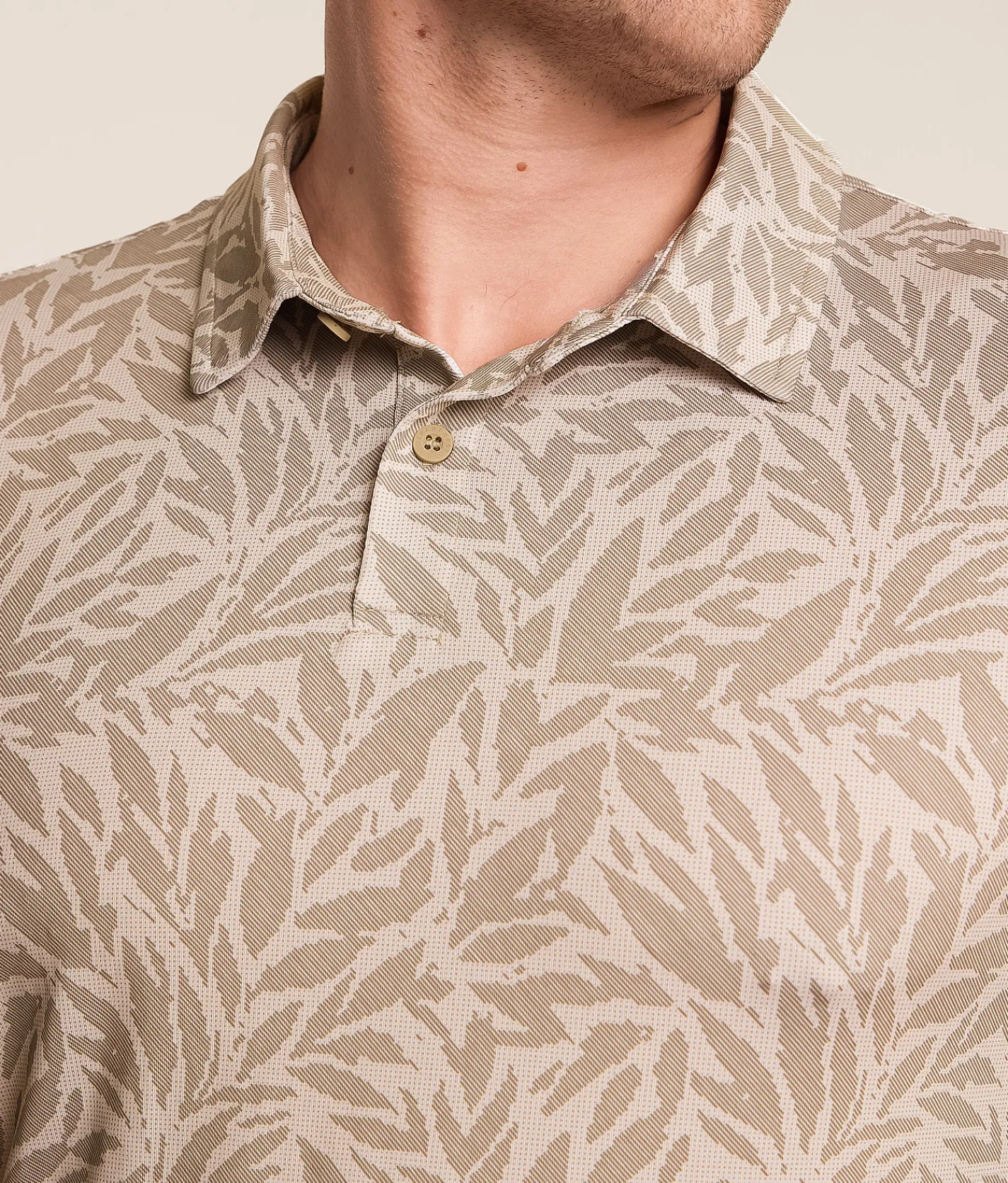 Tops | Departwest Performance Polo Tan