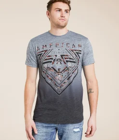 Graphic T-Shirts | American Fighter Perkins T-Shirt Heather Grey Multi