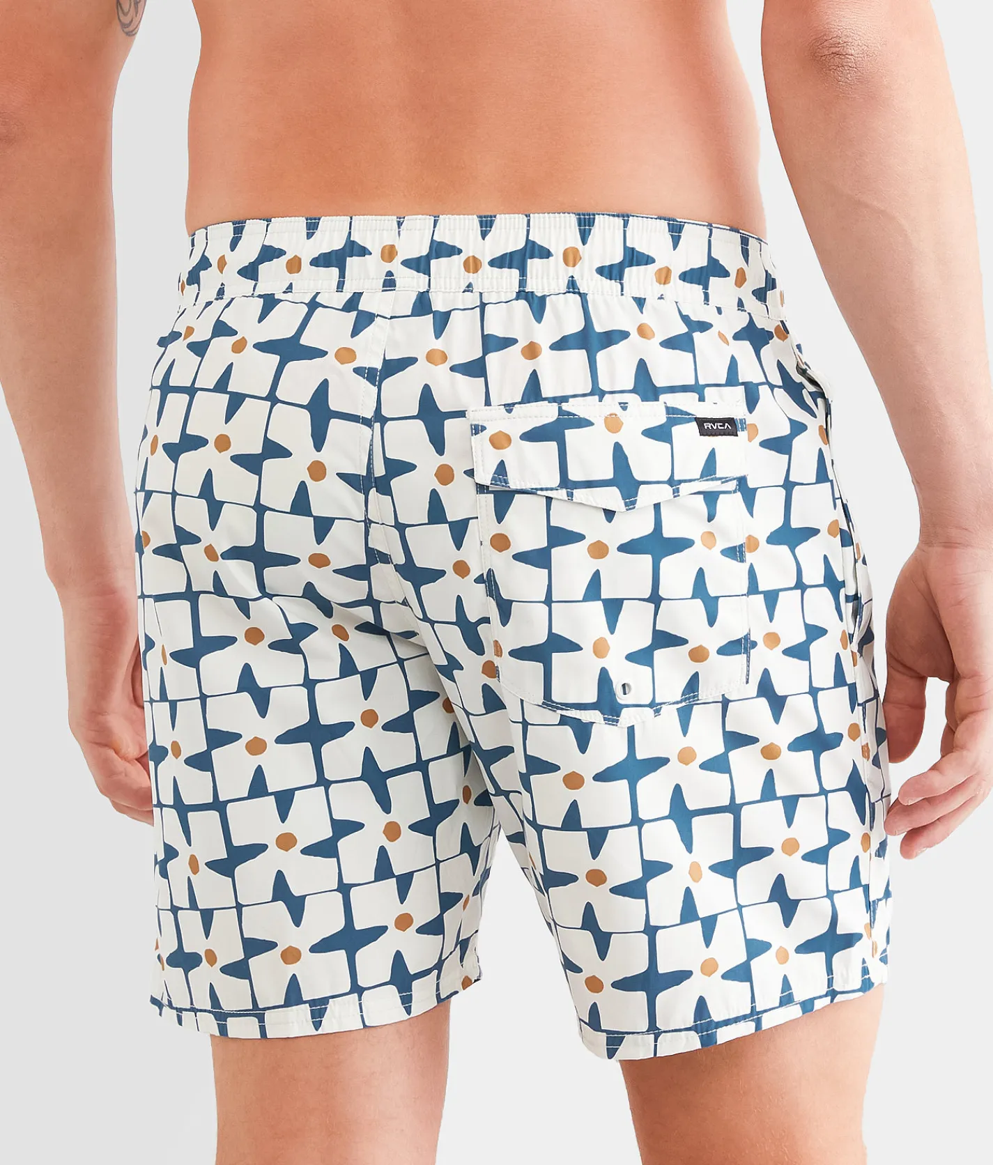 Bottoms|Swimwear | RVCA Perry Stretch Swim Trunks Cool Blue
