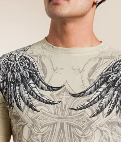 Graphic T-Shirts | Affliction Peter T-Shirt Sand Lava Wash