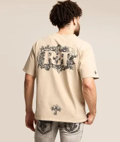 Graphic T-Shirts | Rock Revival Peter T-Shirt Cream