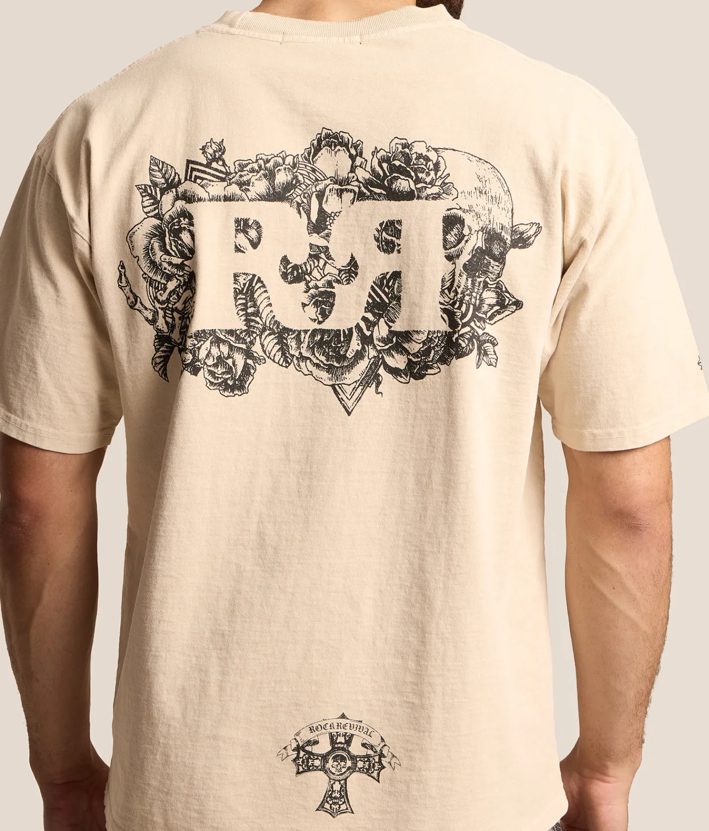 Graphic T-Shirts | Rock Revival Peter T-Shirt Cream