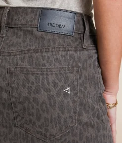 Bottoms | HIDDEN Peyton Cheetah Denim Mini Skirt Brown Cheetah