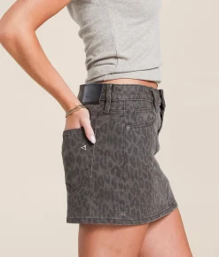 Bottoms | HIDDEN Peyton Cheetah Denim Mini Skirt Brown Cheetah