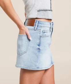 HIDDEN Peyton Denim Stretch Skirt Coyote Point Clearance