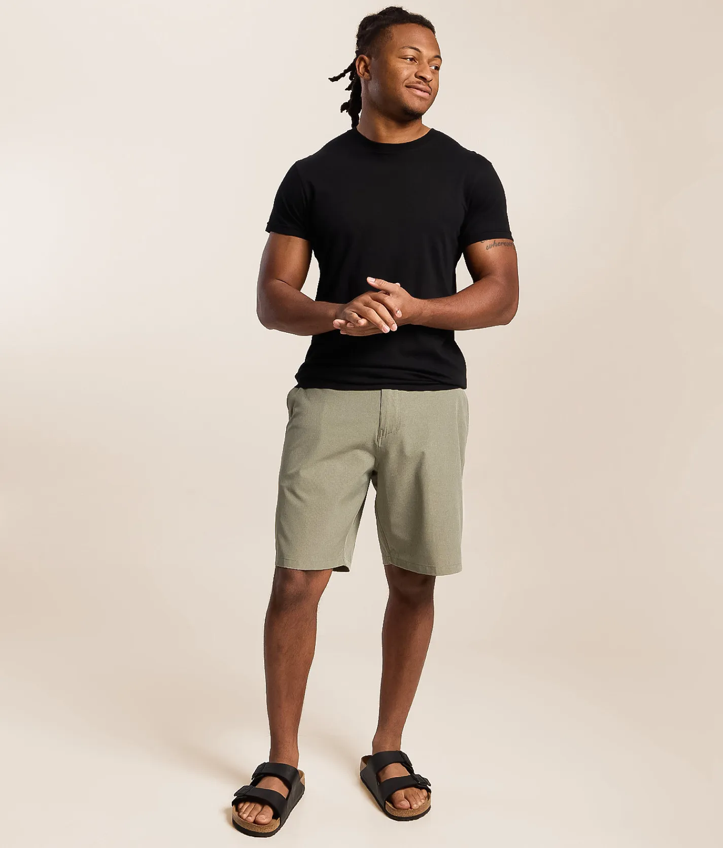 Hurley Phantom Microcheck Hybrid Stretch Short Olive Sale