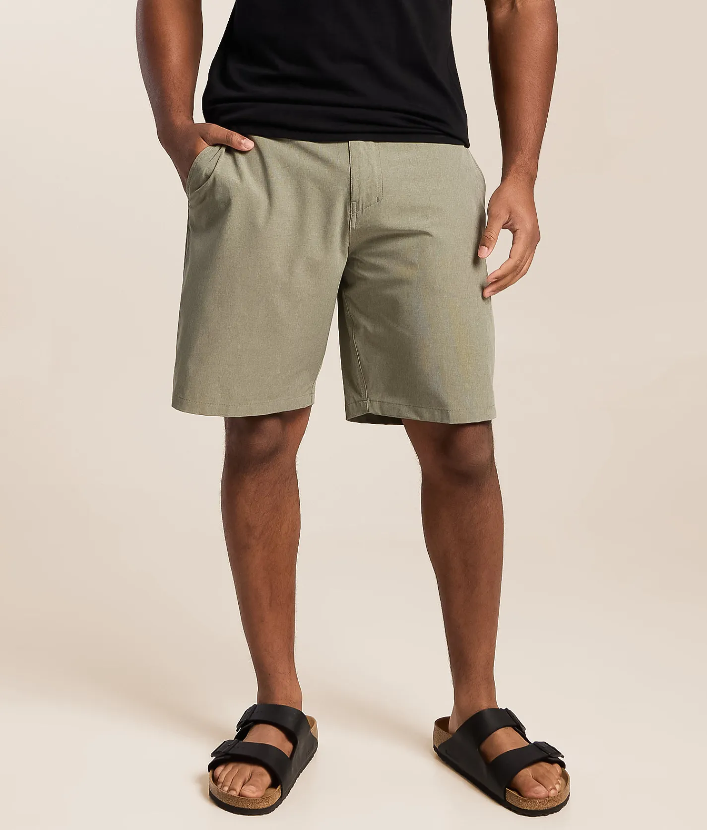 Hurley Phantom Microcheck Hybrid Stretch Short Olive Sale