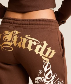 Ed Hardy Phoenix Y2K Sweatpant Cocoa Hot