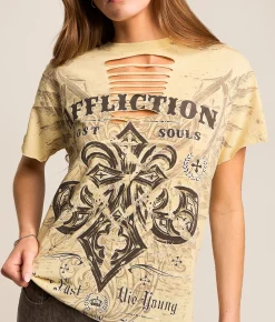Affliction Pictoral T-Shirt Mellow Yellow Sale