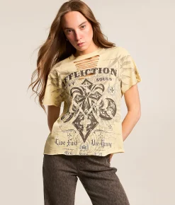 Affliction Pictoral T-Shirt Mellow Yellow Sale
