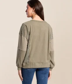 Daytrip Pieced Knit Top Vetiver Best