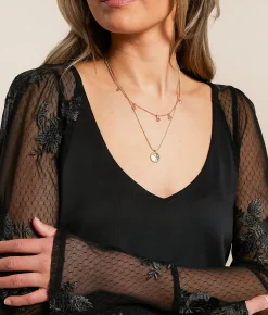 Tops | Willow & Root Pieced Lace Top Gulf Stream