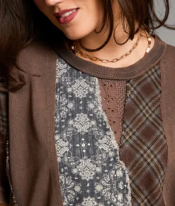 Tops | BKE Pieced Plaid T-Shirt Assorted