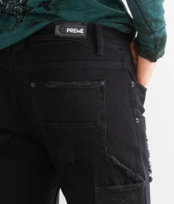 Sale Jeans|Bottoms | PREME Pieced Skinny Stretch Jean Black