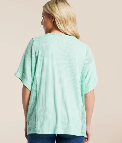 Tops | Daytrip Pieced Top Mint