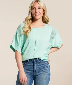 Tops | Daytrip Pieced Top Mint